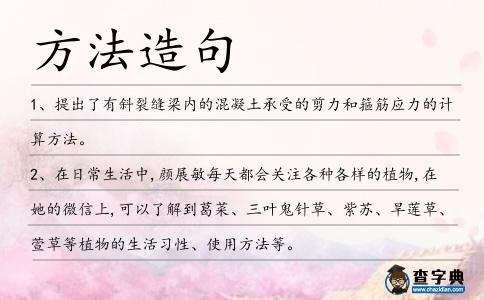 方法造句