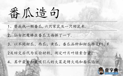 番瓜造句