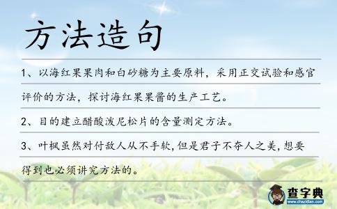 方法造句