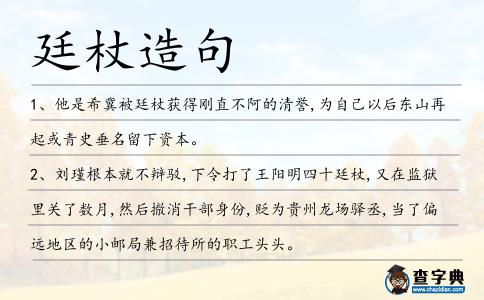 廷杖造句