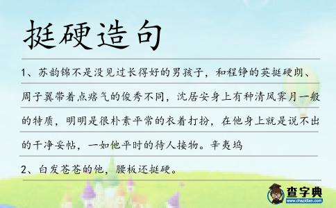 挺硬造句