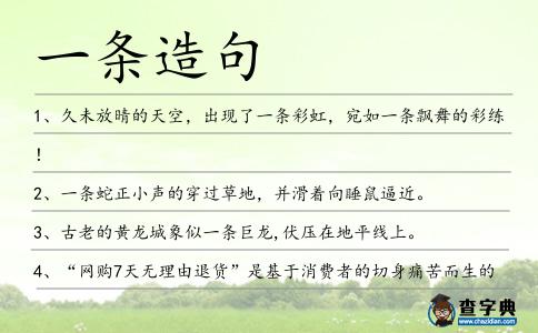一條造句
