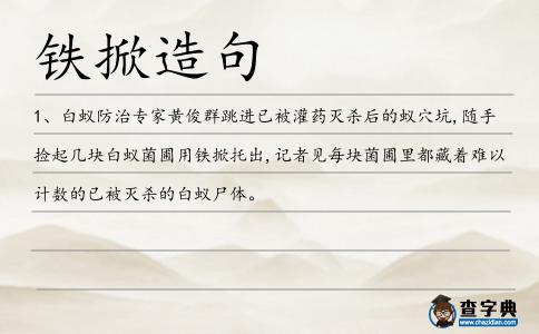 鐵掀造句