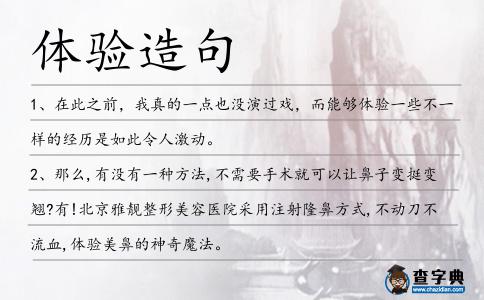 體驗造句