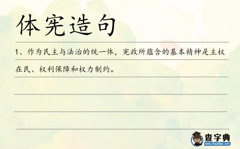 體憲造句