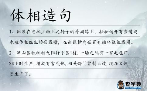 體相造句