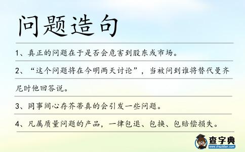 問題造句