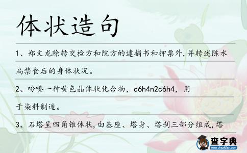 體狀造句