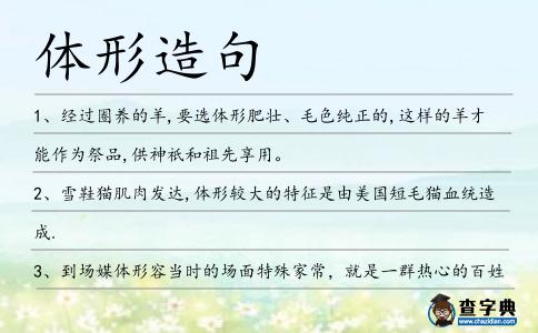 體形造句