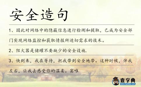 安全造句