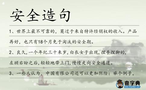 安全造句