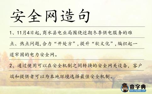 安全網造句