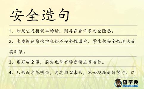 安全造句