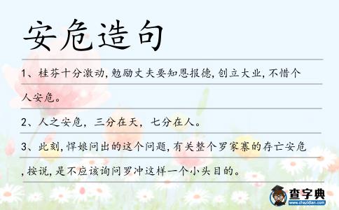 安危造句