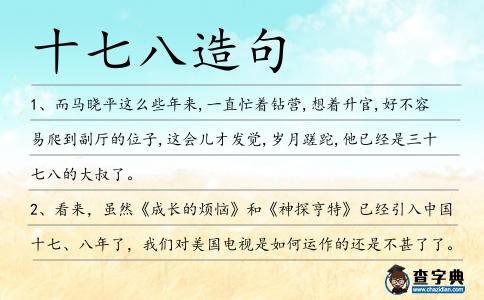 十七八造句