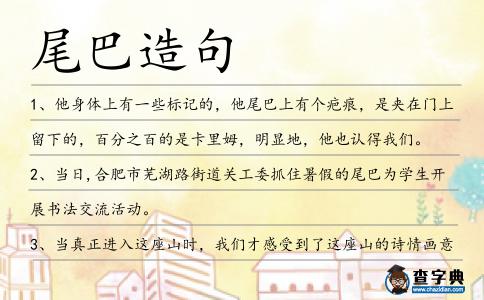 尾巴造句