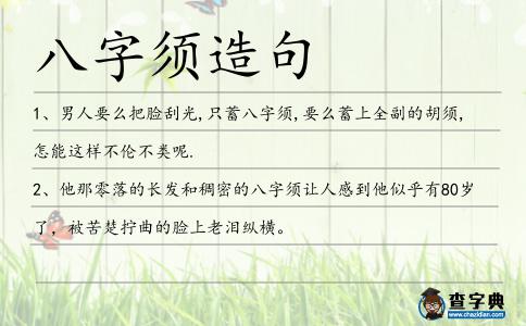 八字須造句