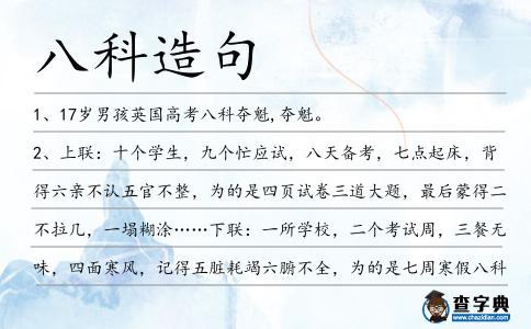 八科造句