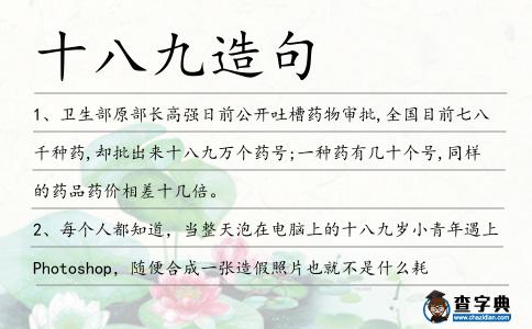 十八九造句