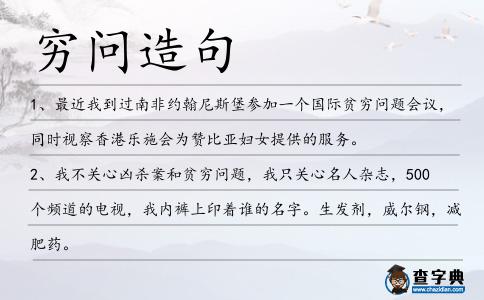 窮問造句