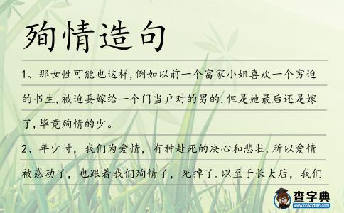 殉情造句