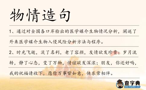物情造句
