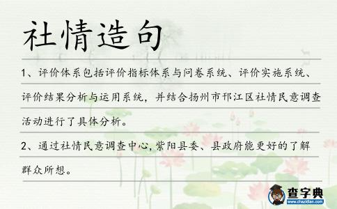社情造句