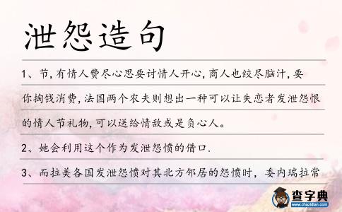 泄怨造句