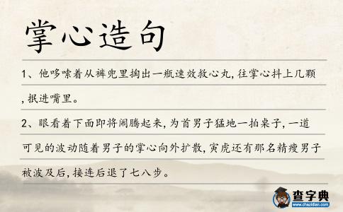 掌心造句