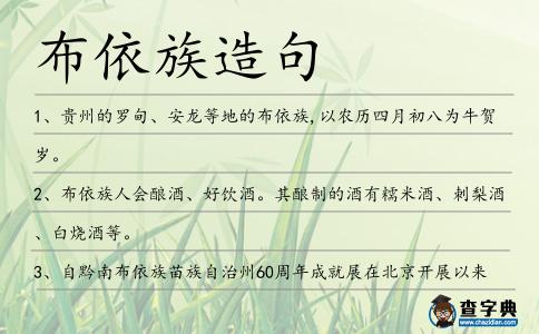 布依族造句