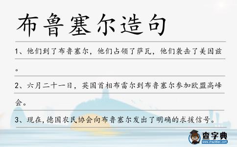布魯塞爾造句