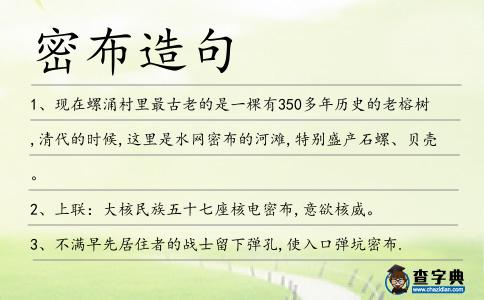 密布造句