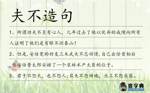夫不造句