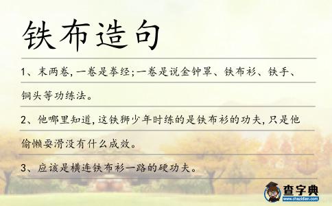 鐵布造句