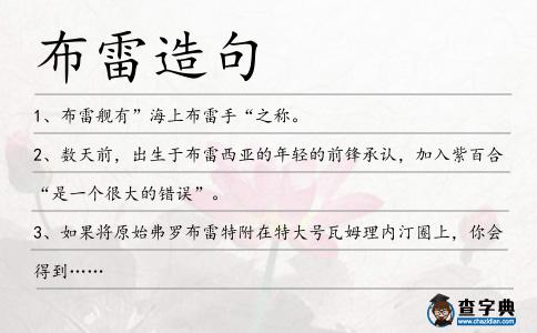 布雷造句