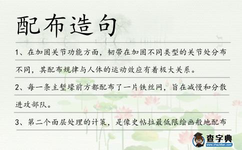 配布造句