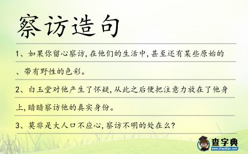 察訪造句