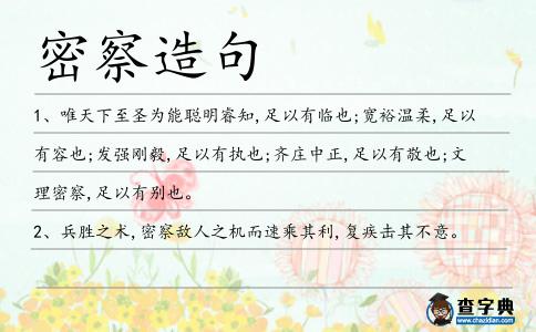 密察造句