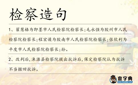 檢察造句