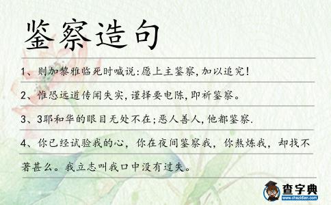 鑒察造句