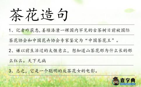 茶花造句