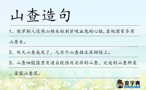 山查造句