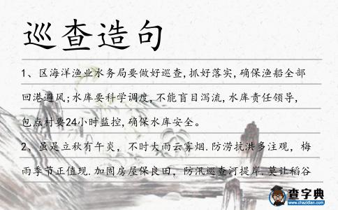 巡查造句