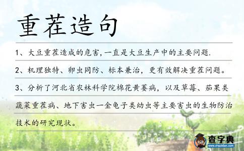 重茬造句