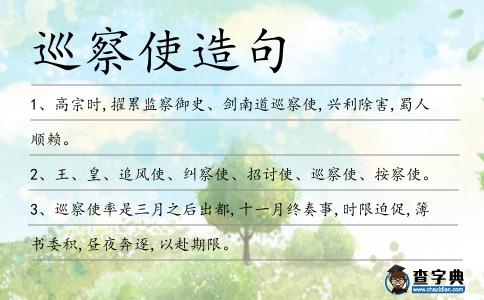 巡察使造句