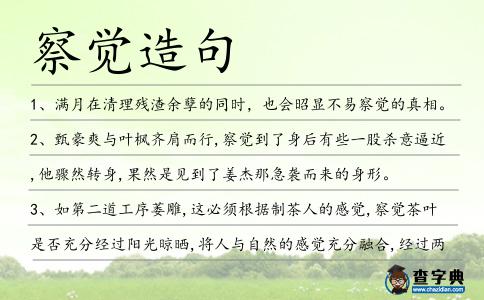 察覺造句