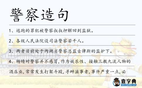 警察造句