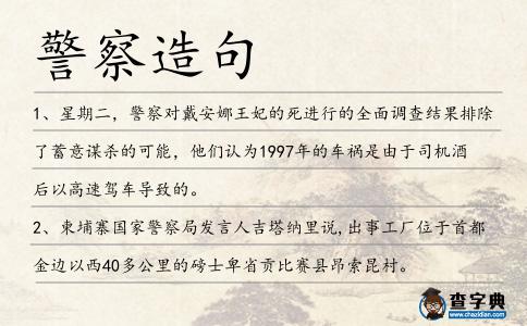 警察造句