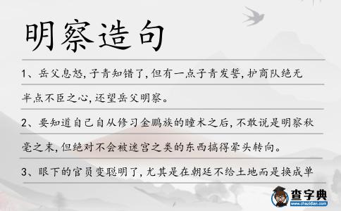 明察造句