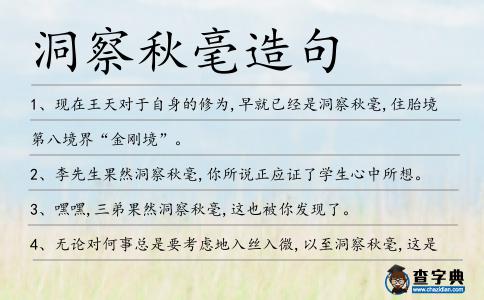 洞察秋毫造句
